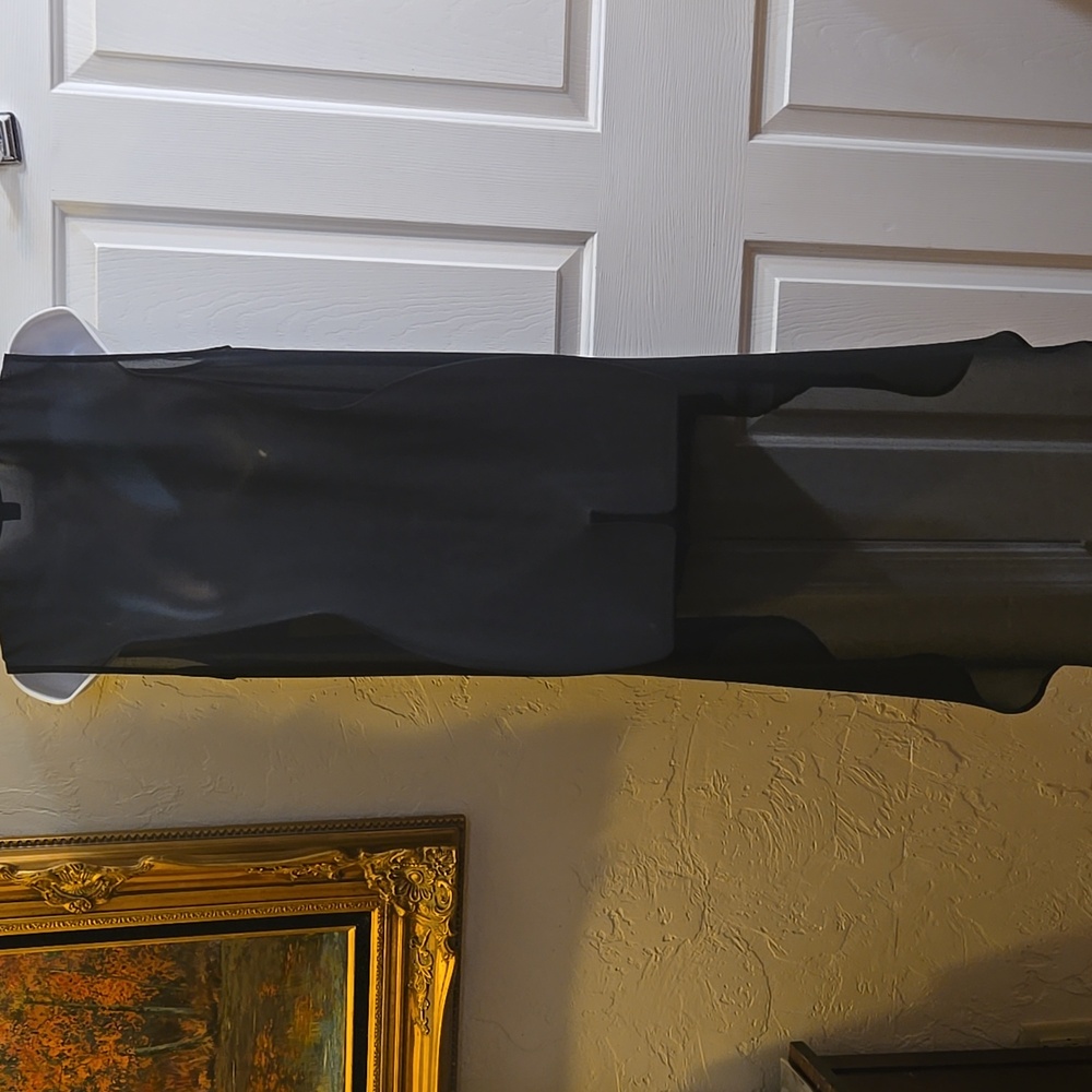 Forever 21 Sheer Black Long Tunic Vest/Top - Picture 5 of 7